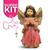 Anjo Com Terço Kit Infantil Meu Primeiro Terço Para Afilhado  Rosa