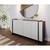 Aparador Buffet Colibri Copacabana 4 Portas Off White/Nogueira Real/Preto