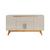 Aparador Buffet Sala Future 4 Portas 1 Gaveta Off white, Cinamomo