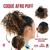 aplique coque de cabelo orgânico cacheado afro puff com pentes e reguladores - Weng Californiana Mel T1B/27