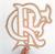 Aplique decorativo Flamengo escudo em MDF Preto ou cru com fita dupla face mandala decoração CRU(cor natural do MDF)