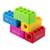 Apontador Escolar com depósito Encaixe Cis Lego Rosa