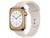Apple Watch Series 8 41mm GPS + Cellular Caixa Prateada Aço Inoxidável Pulseira Esportiva Branca Dourado