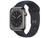 Apple Watch Series 8 45mm GPS + Cellular Caixa Prateada Aço Inoxidável Pulseira Esportiva Branca Grafite