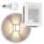 Arandela Externa 5 Vidros Alumínio + LED MF109 Branco/ Branco Quente