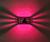 Arandela Luminária Massuia  Horizon  Interna E Externa Preta - Escolha a cor da sua Lente Rosa