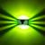 Arandela Luminária Massuia  Horizon  Interna E Externa Preta - Escolha a cor da sua Lente Verde