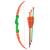 Arco E Flecha Infantil Brinquedo Com Suporte 3 Flechas - Art Brink Laranja
