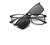 Armação De Óculos 2249 Sem Grau + 1 Lente Clip On Preta Preto