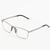 Armação Óculos de Grau Masculino Metal Retangular Aron- Óculos Sunrise Prata