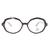 Armação de Óculos de Grau Feminino Adora Núbia Preto e nude oval Tamanho 53 Marrom
