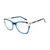 Armação De Óculos Para Grau Feminina Gatinha BL7658 - BLUMMAR OCULOS Azul, Listrada
