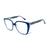 Armação De Óculos Para Grau Feminina Gatinha Bl7689 - BLUMMAR OCULOS Azul, Cristal