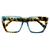 Armação De Óculos Para Grau Feminina Quadrado Acetato rhar-f1024b Azul translucido