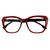 Armação De Óculos Para Grau Feminina Quadrado Y12329 Vermelho