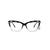 Armação de Óculos para Grau Feminino Retrô Vintage Geek Transparente Gato Gatinho 6605 Mesclado preto