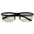 Armação de Óculos para Grau Masculino Retangular com Plaqueta-Y109 Preto