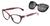 Armação Óculos Colcci Bandy 2 C6123c8052 Bordo Brilho Clip On Polarizado Bordô