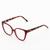 Armação Óculos de Grau Feminina Acetato Gatinho Clarissa- Óculos Sunrise Transparente vermelho