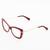 Armação Óculos de Grau Feminina Acetato Quadrada DF 614- Sunrise Óculos Vermelho