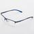 Armação Óculos de Grau Masculino Alumínio Retangular Brian- Óculos Sunrise Azul