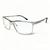 Armação Óculos de Grau Masculino Alumínio Retangular MT1812 Prateado