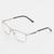 Armação Óculos de Grau Masculino Retangular Metal  Dany- Óculos Sunrise Prata