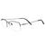 Armação Óculos De Grau Meio Aro Metal Skylon Eyewear S144 Cinza, Claro