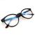 Armação Óculos Redondo Sem Grau Tr90 Lente Blue Ray Descanso Preto com marrom