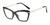 Armação para Óculos de Grau de Acetato Luxuosa Formato Gatinho Preto