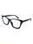Armação para Óculos de Grau Formato Gatinho de Acetato Luxo Preto
