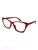 Armação para Óculos de Grau Formato Gatinho de Acetato Luxo Vermelho