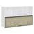 ArmArio Basculante Misto Perola 120 cm 2 Portas AlumAnio e com Vidro Reflecta Bronze Luciane Branco Polar com Venezia