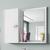 Armário de Banheiro Gênova 1 Porta 2 Prateleiras com Espelho Branco - Bechara Branco