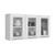 Armário de Cozinha Aéreo 3 Portas de Vidro Luce - Itatiaia  Branco