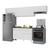 Armário de Cozinha Compacta 260cm Veneza Multimóveis V3697 Branco
