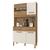 Armário de Cozinha Compacta com 4 Portas e 2 Gavetas Multimóveis CR20114 Canelato Rústico/Natura Off White