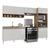 Armário de Cozinha Compacta Modulada com Torre Quente e Gabinete para Pia Paris Multimóveis MP2228 Rustic/Branco