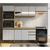 Armário de Cozinha completo 4pc 2,55m Casablanca A3496 Casamia Branco/Vidro Reflecta