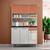 Armário de Cozinha em aço Topazio Smart com 6 portas e 1 gaveta com pintura eletroestática - Telasul ROSE