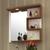 Armário para banheiro Veneza com espelho e LED 67,9cm 06960.0146 Móveis Bosi Branco/Nogal