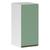 ArmArio Perola 35 cm 1 Porta Luciane Branco Polar com Verde Jade