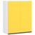 ArmArio Perola 60 cm 2 Portas Luciane Branco Polar com Amarelo Laca