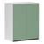 ArmArio Perola 60 cm 2 Portas Luciane Branco Polar com Verde Jade