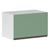 ArmArio Perola Basculante 60 cm 1 Porta Luciane Branco Polar com Verde Jade