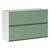 ArmArio Perola Basculante Duplo 120 cm 2 Portas Luciane Branco Polar com Verde Jade