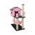 Arranhador Sisal Gato Casinha Com Rede 2 Brinquedos Bolinhas Luxo Para Pets Animais De Estimação 2 Andares Moderno Divertido - MIU Cinza, Pink