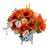 Arranjo em Flores Artificiais Com Cachepot de Cerâmica 35x36cm Laranja