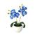 Arranjo Mini Orquídea vasinho de plástico melamina redondo Azul