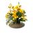 Arranjo Orquídea Artificial Cymbimdium Flor Realista Decorativa Amarelo